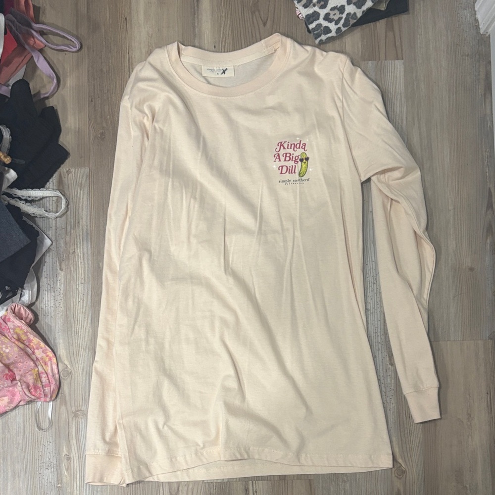 Simply Southern Peach Long Sleeve Tee
